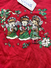 Load image into Gallery viewer, Basic Editions Sweater Womens Extra Large Oversized Grandma Angel Christmas NWT