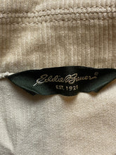Load image into Gallery viewer, Eddie Bauer Jacket Womens Large Tan Button Up Pockets Corduroy Outdoor Trucker