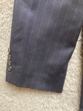 Load image into Gallery viewer, Ralph Lauren Suit Coat Adult 42L Navy Blue Pinstripe Blazer Sport Pure Wool Mens