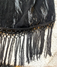 Load image into Gallery viewer, Lane Bryant Dress Womens 16 Black Velvet Halter Tie Fringe Cocktail Tasseled