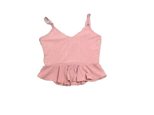 Load image into Gallery viewer, 21 Saints Shirt Womens Large Cropped Peplum Hem Sleeveless Casual Ladies NWT