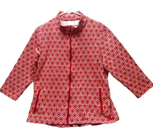 Load image into Gallery viewer, Weekends by Chicos Sweater Womens 1 Medium Zip Up Oversized Mock Neck Spandex