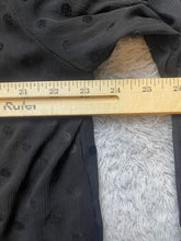 Load image into Gallery viewer, Torrid Shirt Womens 0 Large Black Velvet Polka-Dot Sheer Lined Button Up Blouse