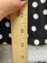 Load image into Gallery viewer, Chico's Shirt Womens 3 Black White Polkadots Rayon Nylon Flowy Blouse Zip Back