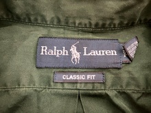 Load image into Gallery viewer, Ralph Lauren Shirt Adult 2XL XXL Green Button Up Classic Fit Purple Pony Mens