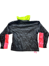 Load image into Gallery viewer, VTG Columbia Jacket Womens Medium Black Neon Full Zip Windbreaker Radial Sleeve