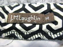 Load image into Gallery viewer, J McLaughlin Shirt Womens Medium Geometric Cropped Casual Blouse Ladies