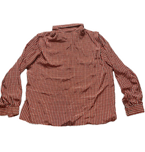 Load image into Gallery viewer, Notations Shirt Womens 36/16W 1X Red Black Button Up AOP Geometric Plus Ladies