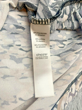 Load image into Gallery viewer, Easywear by Chico's Womens 3 Gray Tan Spandex Stretch Boxy Blouse Plus Ladies