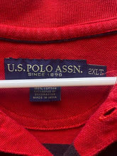 Load image into Gallery viewer, US Polo Assn Shirt Adult 2XLT Red Black 1890 King Golf Polo Patch Hip Hop Mens