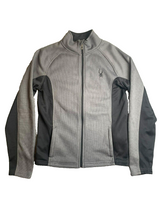 Load image into Gallery viewer, Spyder Jacket Adult Small Black Gray Full Zip Lightweight Active Pockets Mens