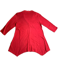 Load image into Gallery viewer, Soft Surroundings Shirt Womens Extra Small Red Danielle Oversized Lagenlook Boho