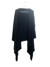 Load image into Gallery viewer, J Jill Sweater Womens Extra Large Black Open Front Cardigan Oversized Waterfall