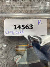 Load image into Gallery viewer, Pendleton Shirt Adult Large Gray Gold Plaid Woolen Mills Button Up Casual Mens