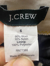 Load image into Gallery viewer, J Crew Skirt Womens 6 (34x15) Gold Black Houndstooth Wool Nylon Lined Mini Lady