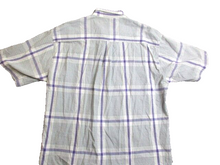 Load image into Gallery viewer, VTG Dockers Levis Shirt Adult Large Purple Green White Striped Button Up Mens