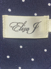 Load image into Gallery viewer, Eliza J Dress Womens 20W Navy White Polkadots Ruffle Trim Sheath Boho Plus Lady