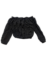 Load image into Gallery viewer, Brandy Melville Shirt Womens One Size Black Off The Shoulder Cropped Viscose