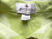 Load image into Gallery viewer, Antigua Shirt Womens Large Ladies Collared Buttons Spandex Casual Golf Polo Lady