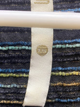 Load image into Gallery viewer, Axis Shirt Adult 2XL Black Funky Rainbow Striped Button Down Silk Rayon Mens