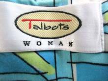 Load image into Gallery viewer, VTG Talbots Pants Womens 14W (33x27) Geometric Flat Front Spandex Stretch RARE