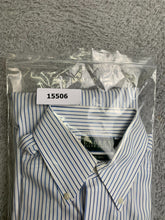 Load image into Gallery viewer, Lauren Ralph Lauren Shirt Adult 15.5 32/33 White Striped Button Up Dress Mens