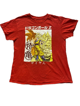 Load image into Gallery viewer, Dragon Ball Z Shirt Adult Medium Red Goku Super Saiyan 3 Anime Streetwear Mens
