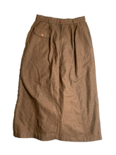 Load image into Gallery viewer, Vintage Lambswool Blend Skirt Womens 26" Waist Brown A-Line Maxi USA Made Ladies