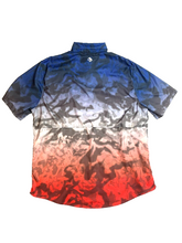 Load image into Gallery viewer, Ocean Coast Shirt Adult Large Blue Red Fishing Ocean Advantage Mesh Outdoor Mens