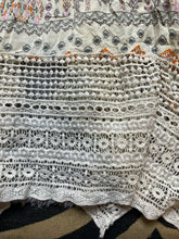 Load image into Gallery viewer, UMGEE Sweater Womens Small Beige Lagenlook Tunic Cardigan Crochet Lace Ladies