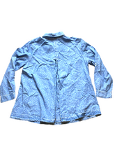 Load image into Gallery viewer, Soft Surroundings Shirt Womens Extra Large Blue Leopard Tencel Oversized Tunic