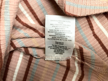 Load image into Gallery viewer, Free People Sweater Womens Large Peaach Maroon Striped Turtleneck Outerwear Lady