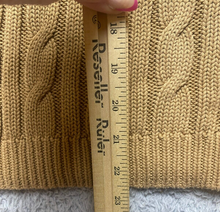 Load image into Gallery viewer, Lauren Jeans Co Sweater Womens Large Tan Cable Knit Turtle Neck Pullover Outdoor