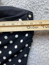 Load image into Gallery viewer, Blondie Nites Pin-Up Dress Womens 11 Black White Polkadots Halter Cocktail Lady