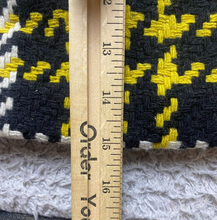 Load image into Gallery viewer, J Crew Skirt Womens 6 (34x15) Gold Black Houndstooth Wool Nylon Lined Mini Lady