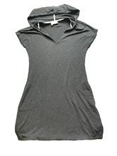 Load image into Gallery viewer, Athleta Dress Womens Medium Hoodie Side Pockets Bodycon Short Sleeve Ladies