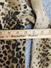Load image into Gallery viewer, Investments Sweater Womens Large Tan Brown Leopard Fine Cashmere Cardigan Ladies