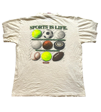 Load image into Gallery viewer, VTG Big Ball Sports Shirt Youth Large Dingy White Single Stitch Sportswear Boys