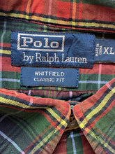 Load image into Gallery viewer, Ralph Lauren Shirt Adult Extra Large Whitfield Classic Fit Red Green Plaid Mens