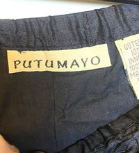 Load image into Gallery viewer, Putumayo Skirt Womens Large (39x34) Silk Maxi Pleated Gothcore Witchy Ladies