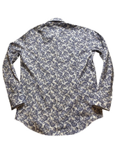 Load image into Gallery viewer, Steel & Jelly Shirt Adult Medium Blue Button Up Allover Print Floral London Mens