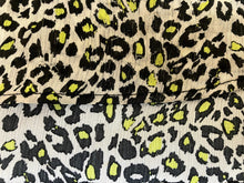 Load image into Gallery viewer, Zara Shirt Womens Large Green Yellow Black Leopard Print Flowy Oversized Blouse