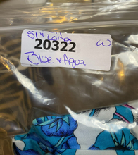 Load image into Gallery viewer, Rainbow Dress Womens Small Blue Aqua Halter AOP Flower Boho Hippie Peasant Maxi