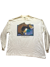 Load image into Gallery viewer, VTG Horse Shirt Adult Extra Large Dingy White Blue Bell Lodge Custer Park Mens