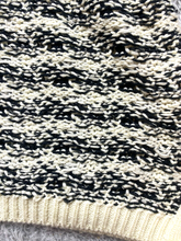 Load image into Gallery viewer, Soft Surroundings Sweater Womens Medium Beige Black Tunic Lagenlook Open Knit