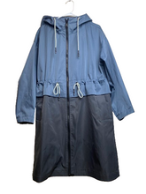 Load image into Gallery viewer, Bernardo Jacket Adult Large Gray Black Zip Up Hooded Raincoat Outerwear Mens