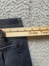 Load image into Gallery viewer, J Crew Jeans Womens 25x27 Black Whiskered 8" Toothpick Super Skinny Denim Ladies