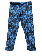 Load image into Gallery viewer, Crane Pants Womens Large (32x24.5) Blue Black Active Spandex Workout Capri Lady