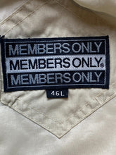 Load image into Gallery viewer, Vintage Members Only Jacket Adult 46L Taupe Full Zip Bomber Outdoor Racer Mens