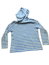 Load image into Gallery viewer, Vintage LL Bean Sweater Womens Extra Large Stripes Full Zip Hooded Outerwear